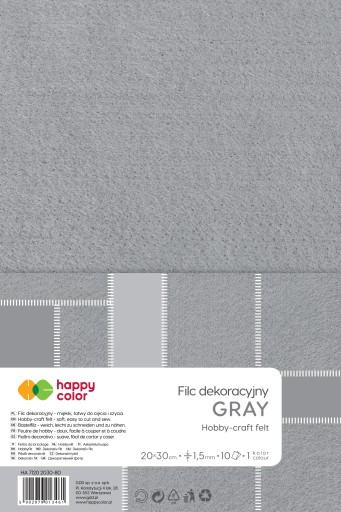 Filc dekoracyjny GRAY+1ark.GRATIS!!