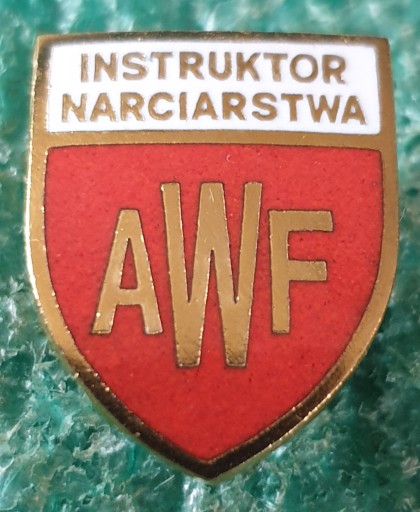 ODZNAKA INSTRUKTOR NARCIARSTWA AWF AKADEMIA WYCHOWANIA FIZYCZNEGO