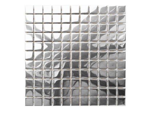 MOZAIKA SZKLANA CHROM SREBRO METALIZOWANA 30x30cm