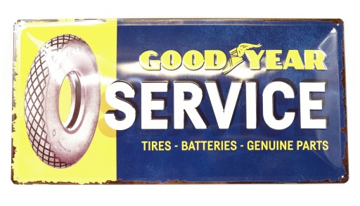 TABLICA METALOWA SZYLD RETRO GOODYEAR SERVICE ZCP902873