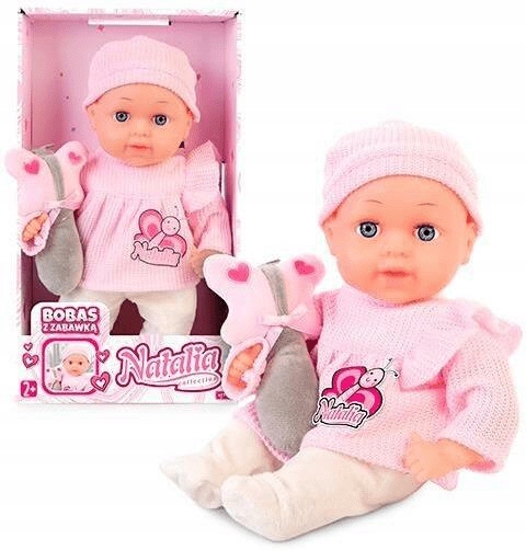 ARTYK LALKA NATALIA BOBAS Z ZABAWKĄ MOTYLEK 33 CM MIĘCIUTKA