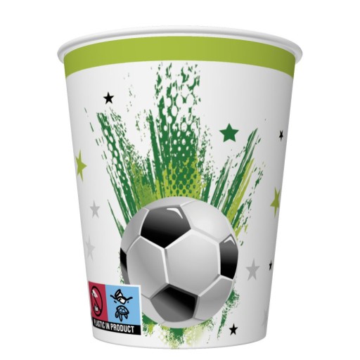 KUBECZKI PAPIEROWE PIŁKA 250ml 8 szt. POL-MAK