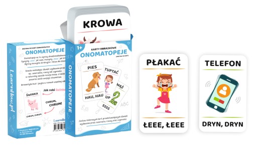 KARTY OBRAZKOWE DŹWIĘKONAŚLADOWCZE - ONOMATOPEJE (45 KART) - LearnHow