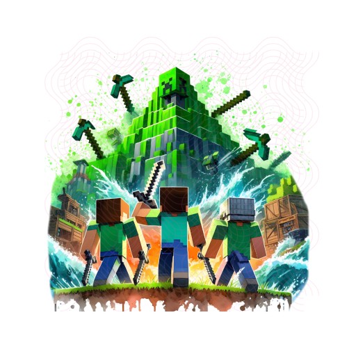 DTF Transfer Naprasowanka Minecraft