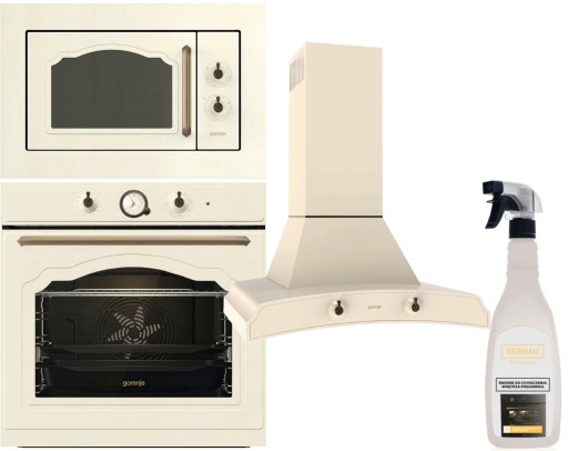 Zestaw RETRO GORENJE piekarnik + mikrofala + okap