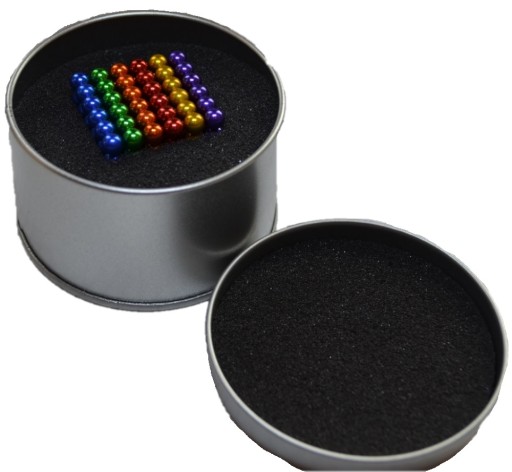 Neocube tęczowe kulki klocki magnetyczne 216el 5mm kolor tęczy magnesy neo