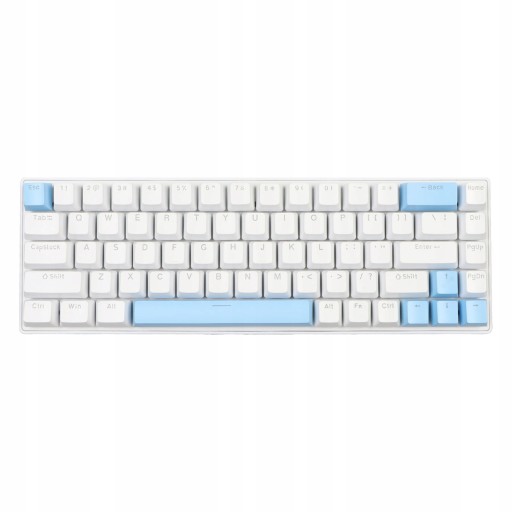 KLAWIATURA MECHANICZNA 60% RGB BIAŁY NIEBIESKI