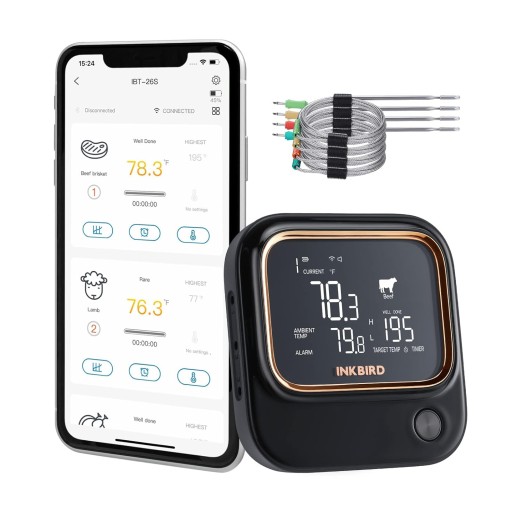 Inkbird IBT-26S 5G termometr do mięsa, Bluetooth 5.1 sygnał 70m L768