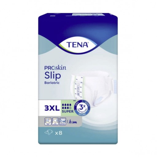 TENA Pieluchy dla dorosłych Pampersy Nietrzymanie Moczu PROskin 3XL 8szt