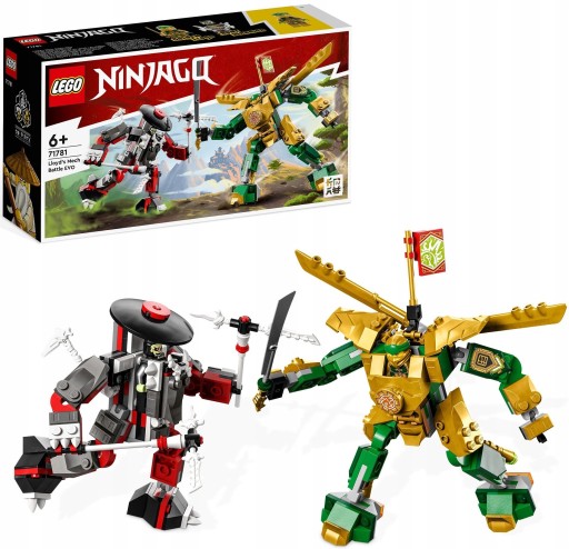 LEGO NINJA GO BITWA ZIELONY ZŁOTY NINJA ROBOT MIECZ LLOYD KLOCKI DLA DZIECI
