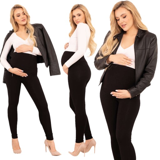 LEGGINSY CIĄŻOWE DŁUGIE GETRY SUPER KRYJĄCE M