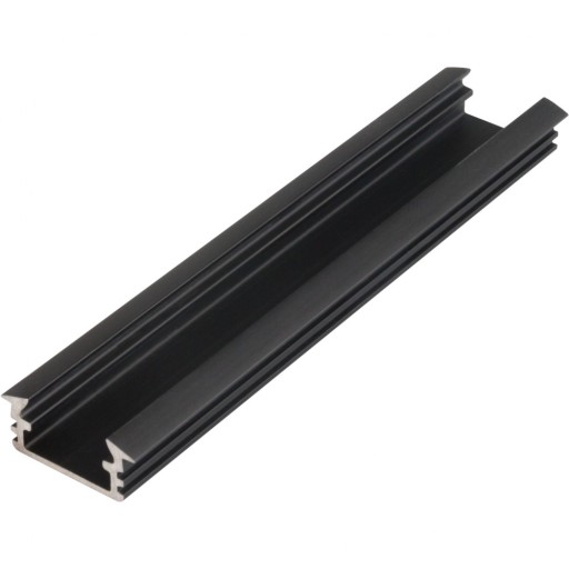 Profil aluminiowy ALU-LED P1 anodowany CZARNY 2m