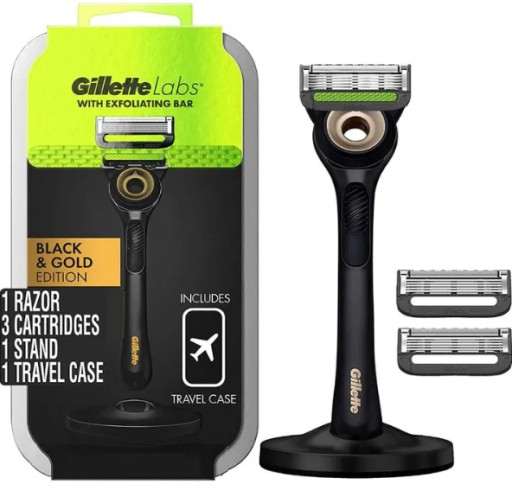 Gillette Labs Black & Gold Edition (+3 wkłady, +metalowe opakowanie)