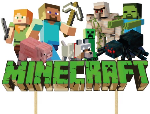 TOPPER OZDOBA NA TORT URODZINY MINECRAFT CREEPER