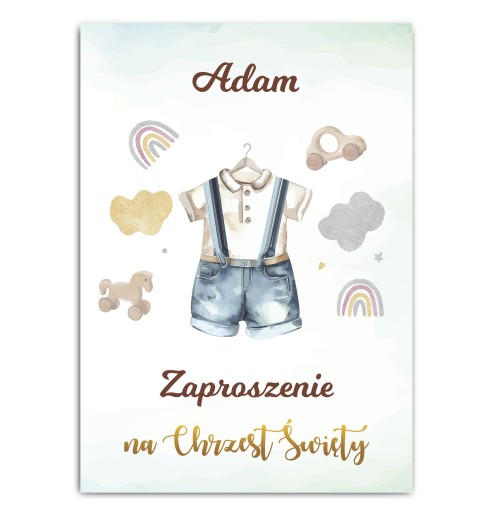 ZAPROSZENIA NA CHRZEST Święty Chrzciny Imię Dziecka