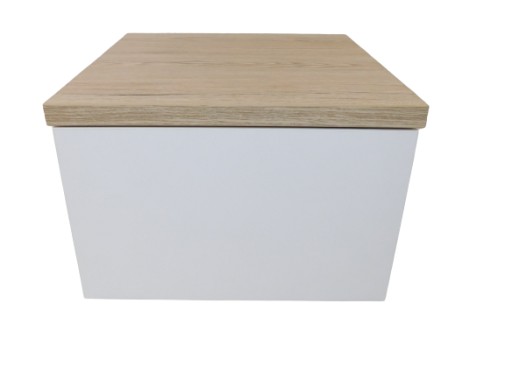 Szafka nocna Blat Dąb Jasny+Biała Wisząca AVA 30cm