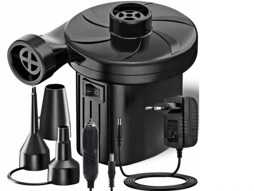 POMPKA ELEKTRYCZNA AUTOMATYCZNA POMPKA MATERAC PIŁKI 12V/230V+KOŃCÓWKI