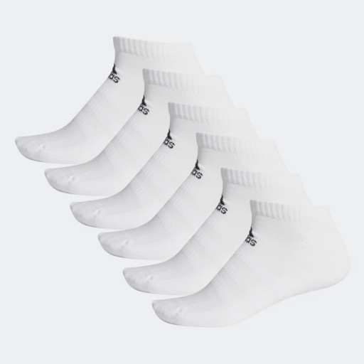ADIDAS SKARPETY STOPKI CUSHION r.37-39 BIAŁE 6PAK