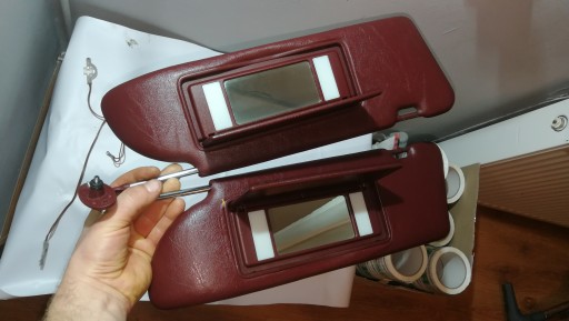 DASZKI PODŚWIETLANE OSŁONY MERCEDES 126 W126 BORDO