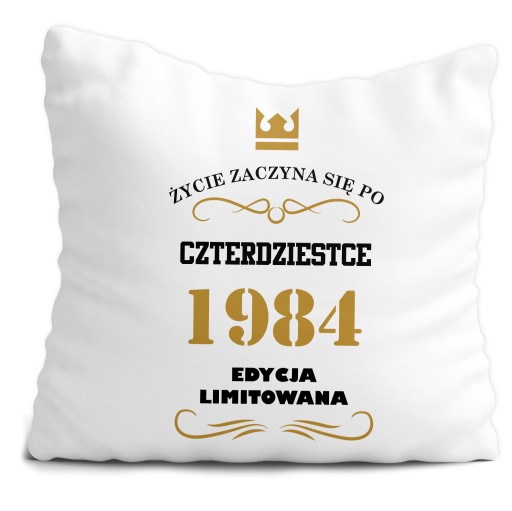 PODUSZKA NA 40-STE URODZINY 40 LAT PREZENT