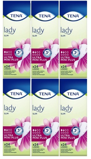 Wkładki TENA Lady Slim Ultra Mini Plus 24szt x 6op.