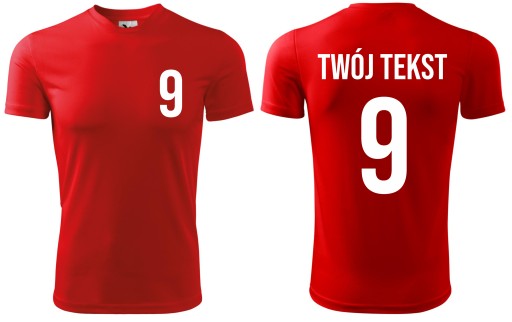 Koszulka piłkarska sportowa z nadrukiem personalizacja własny napis numer M
