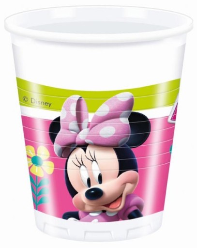 KUBECZKI plastikowe MYSZKA MINNIE 8szt 200ml