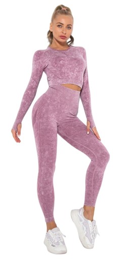 DAMSKI ZESTAW FITNESS 2-CZĘŚCIOWY JOGI JOGGING L