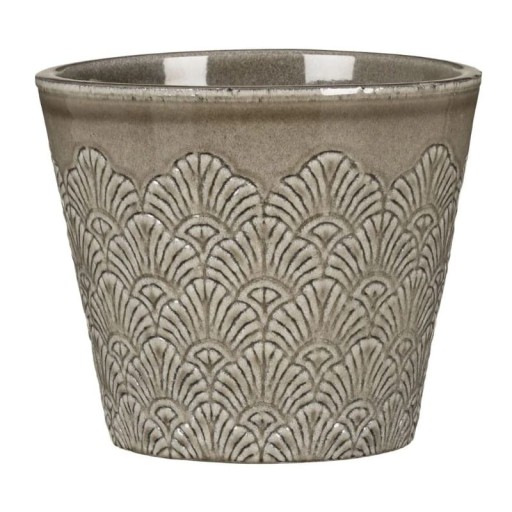 Ceramiczna osłonka na doniczkę Scheurich 711 Vintage Greige 18 beżowa