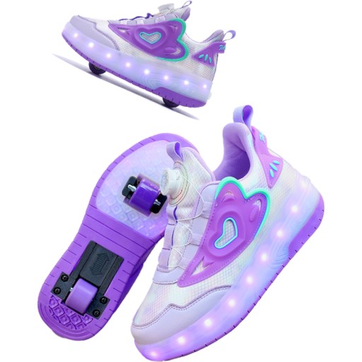NOWY SWIECACE BUTOROLKI BUTY Z ROLKAMI LED ROLKI WROTKI R.