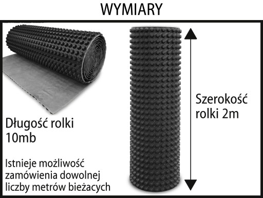 Folia 20 do dachów zielonych z geowłókniną 1x2m