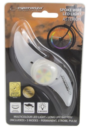 Oświetlenie rowerowe Esperanza ASTERION bateria