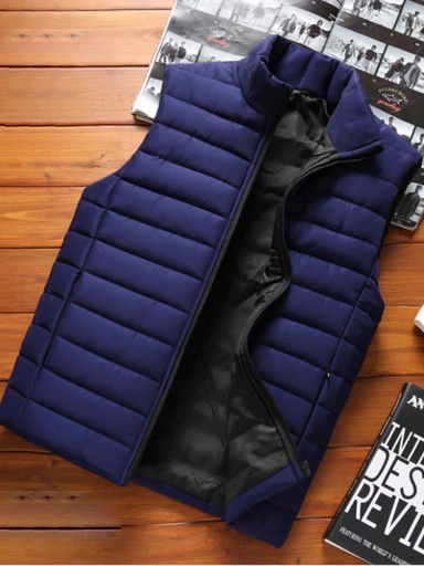 Brand Clothing Vest Jacket Mens Autumn Warm Sleeve