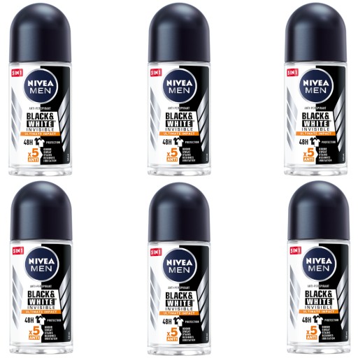 Antyperspirant męski NIVEA MEN Black White 6 szt.
