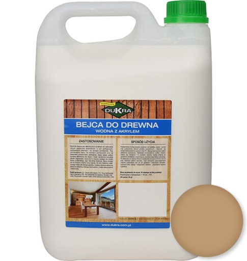 Bejca wodna do drewna Dukra 5l DĄB JASNY