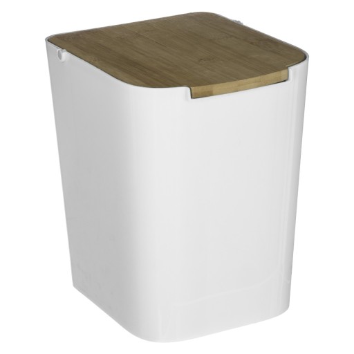 Kosz łazienkowy 5 L bambus metal biały ECO