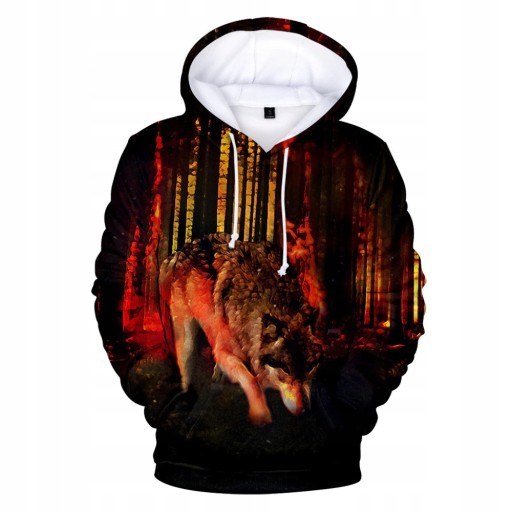 BLUZA 3D WILK WSZYSTKIE ROZMIARY WILKOR WZORY NOWA
