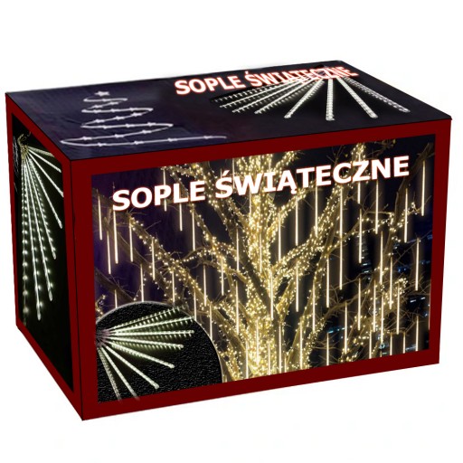 LAMPKI SOPLE METEORY LED PADAJĄCY ŚNIEG ŚWIATEŁKA ŚWIĄTECZNE ZEWNĘTRZNE