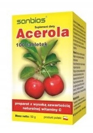SANBIOS ACEROLA WITAMINA C 100 TABL