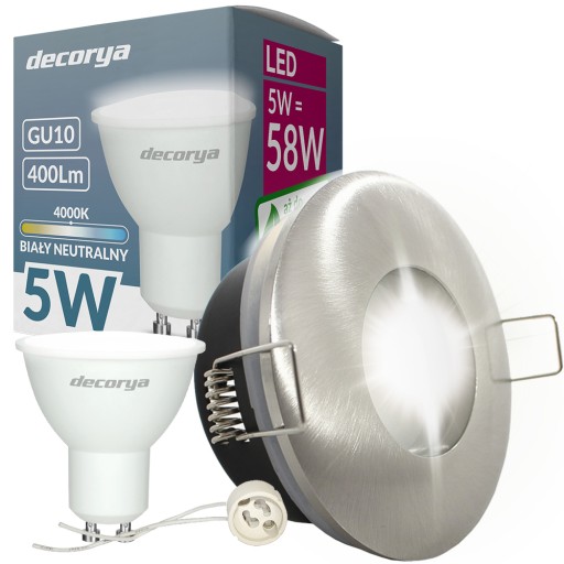 Oprawka SUFITOWA LED IP64 + ŻARÓWKA GU10 + GNIAZDO