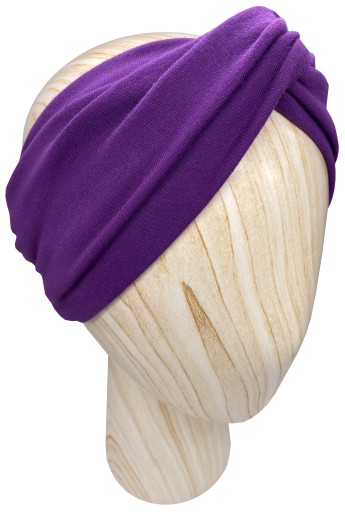 Opaska damska na głowę Turban JAGODOWA FIOLETOWA