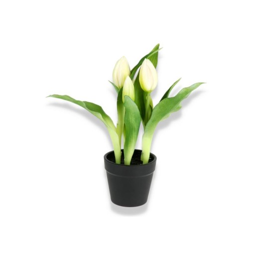 Tulipany w Doniczce Silikonowe Gumowe REAL TOUCH