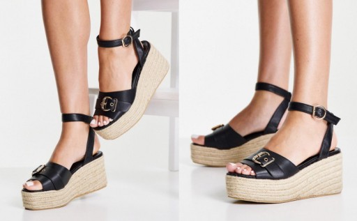 GLAMOROUS ESPADRYLE NA PLATFORMIE Z KLAMRĄ 38 AS8