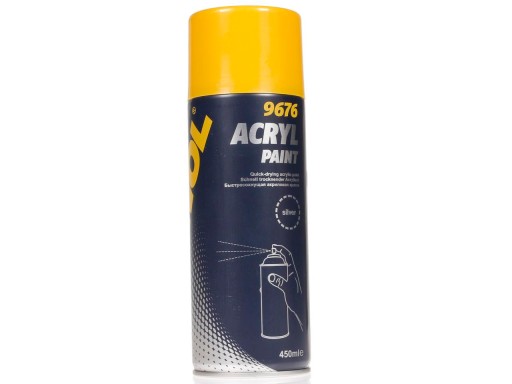 FARBA ACRYL SREBRNA 450ML MANNOL 9676
