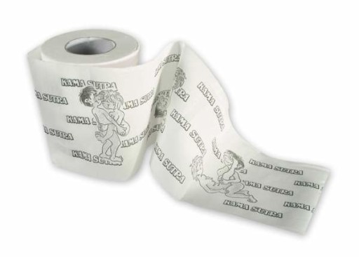SUGESTYWNY PAPIER TOALETOWY Z NADRUKIEM KAMASUTRA