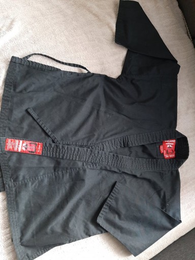 CZARNE KIMONO DLA DZIECKA ROZM 130