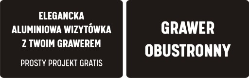 WIZYTÓWKA METALOWA PREMIUM Z TWOIM GRAWEREM, dwustronny grawer