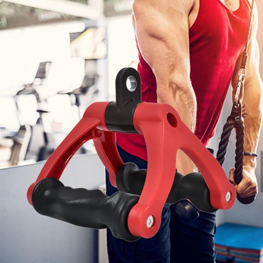 Two D Rowing Handle Cable Attachment Bearing 661lbs Pull Down Machine, Red
