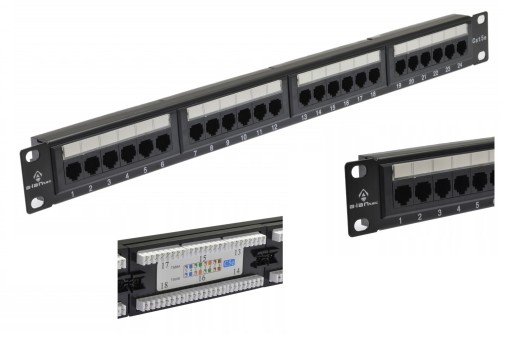 Patch panel 24 porty RACK 19