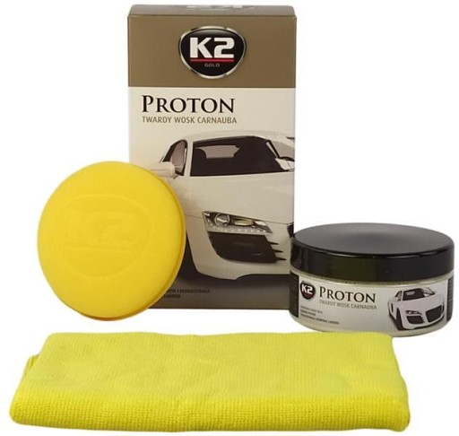 K2 PROTON WOSK CARNAUBA 200G + GĄBKA + MIKROFIBRA